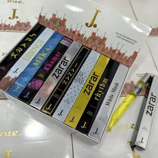 Pack of 5 J. Mini Perfumes – Long Lasting Fragrance | Travel-Friendly Set